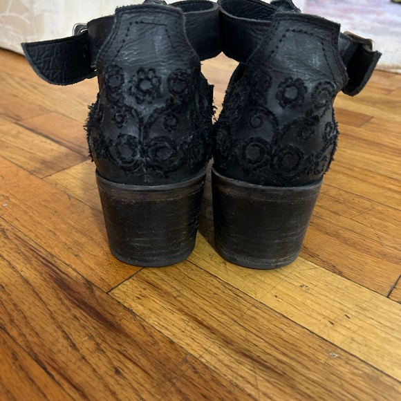 Free People x farylrobin embroidered black booties - Picture 4 of 10